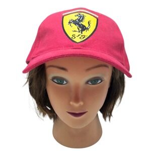 Vintage FERRARI Cap big logo racing F1 hat 90s red Formula 1‎ team
